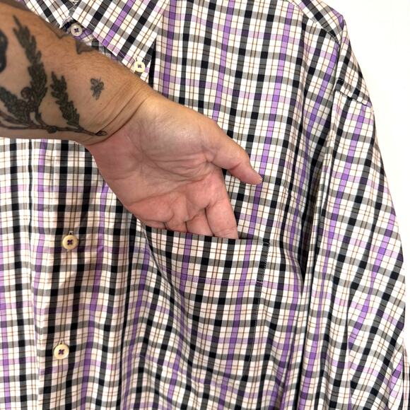 PETER MILLAR Button Down Shirt XXL Plaid Cotton Summer Preppy Vacation Golf Prep - Picture 3 of 11